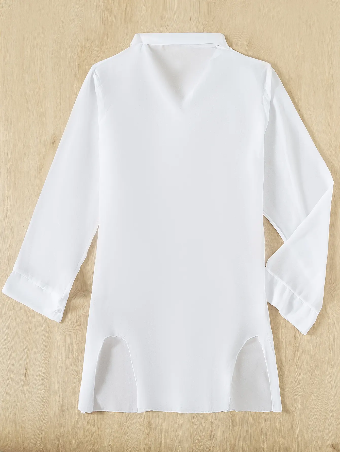 Plain Open Front Kimono Beach Cover Up Women Long Sleeve Tunic Dress 2026 Swimsuit Swimwear Bathing Suit 4