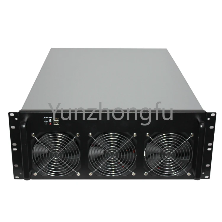 

Industrial Chassis Gpu System 4u 6gpu 8gpu Support Server Empty Case with 6*12025 Fans for Cool Down