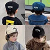 Solid Color Letter Baby Beret Hat Korean Embroidered Adjustable Newsboy Cap for Boy Girl Spring Summer Kids Snapback Casquette 2