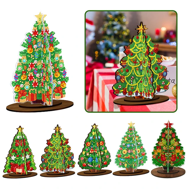 5D DIY Christmas Diamond Painting Ornament Xmas Tree Diamond Art Mosaic  Table Decor Ornaments Craft Kit Home Office Decor Gift - AliExpress