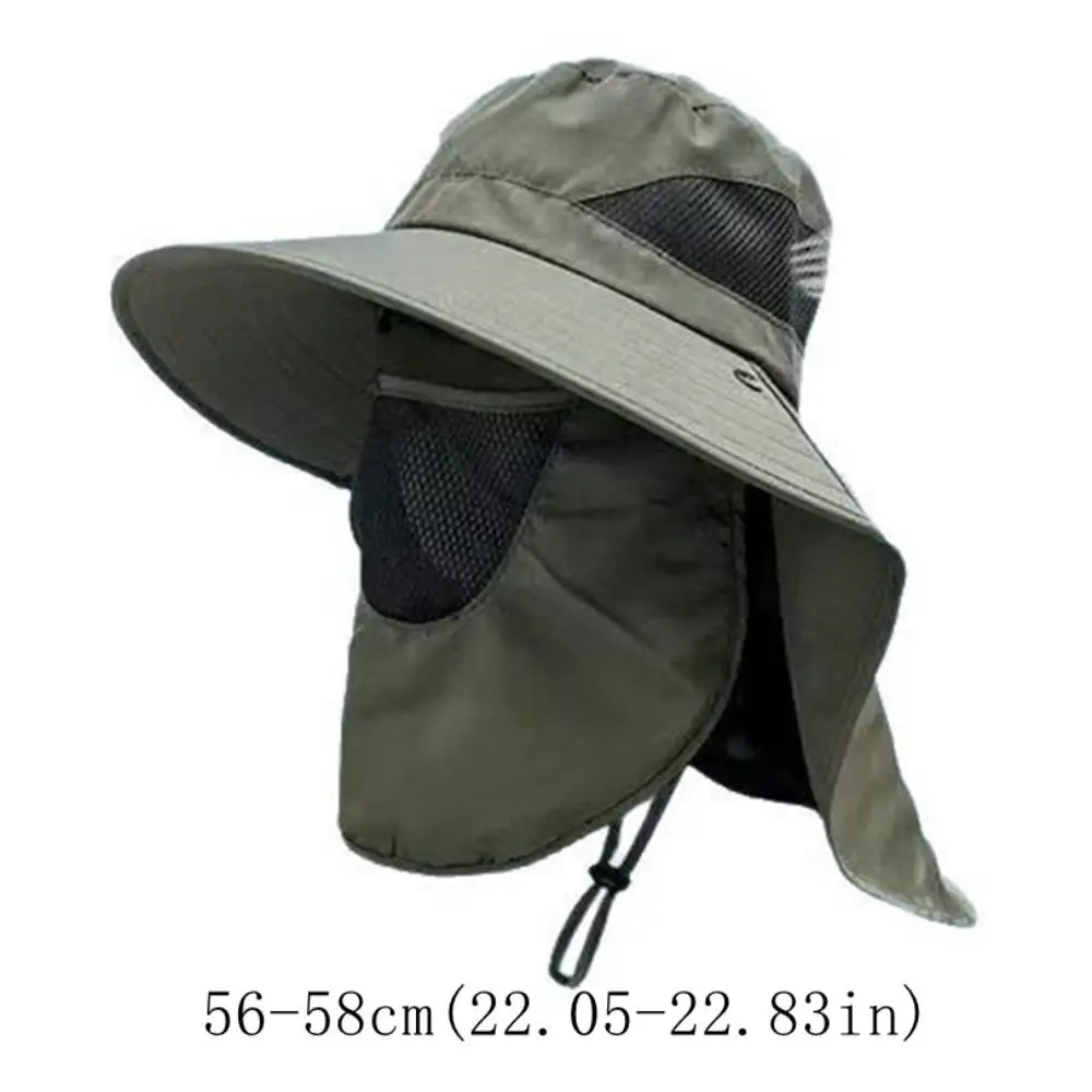 Fishing Caps Caps Mask Set Bucket Hat Sunscreen UV Protection Fisherman Hat Wide Brim Neck Flap Sun Camping