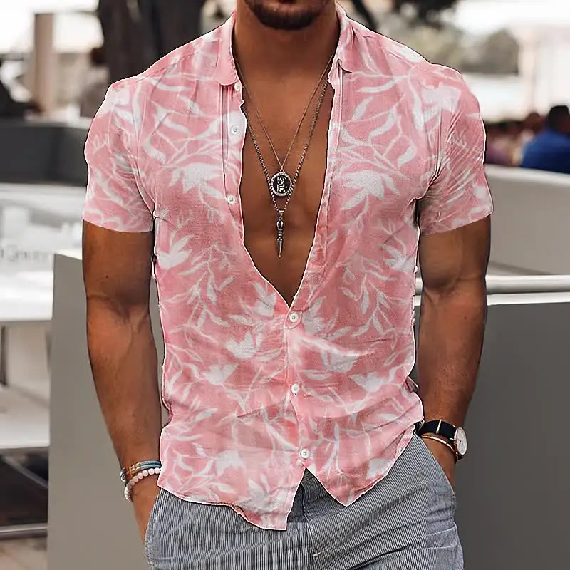 

2023 Summer Men's Shirt Vacation Shirt Hawaiian Shirt Button Up Shirt Casual Shirt Turndown Street Button-Down Clothing XS-8XL
