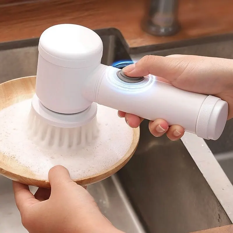 Electric Dish Brush Spinning Brush With 3 Brush Heads Bathroom Cleaning Brush  Scrub Brush For Bathtub Kitchen Sink Dish - AliExpress