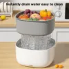 Fruit Vegetable Washing Machine Ultrasonic 360 Degree Cleaning Fruit Vegetable Cleaner Device for Home Use Food Fruit Purifier 4
