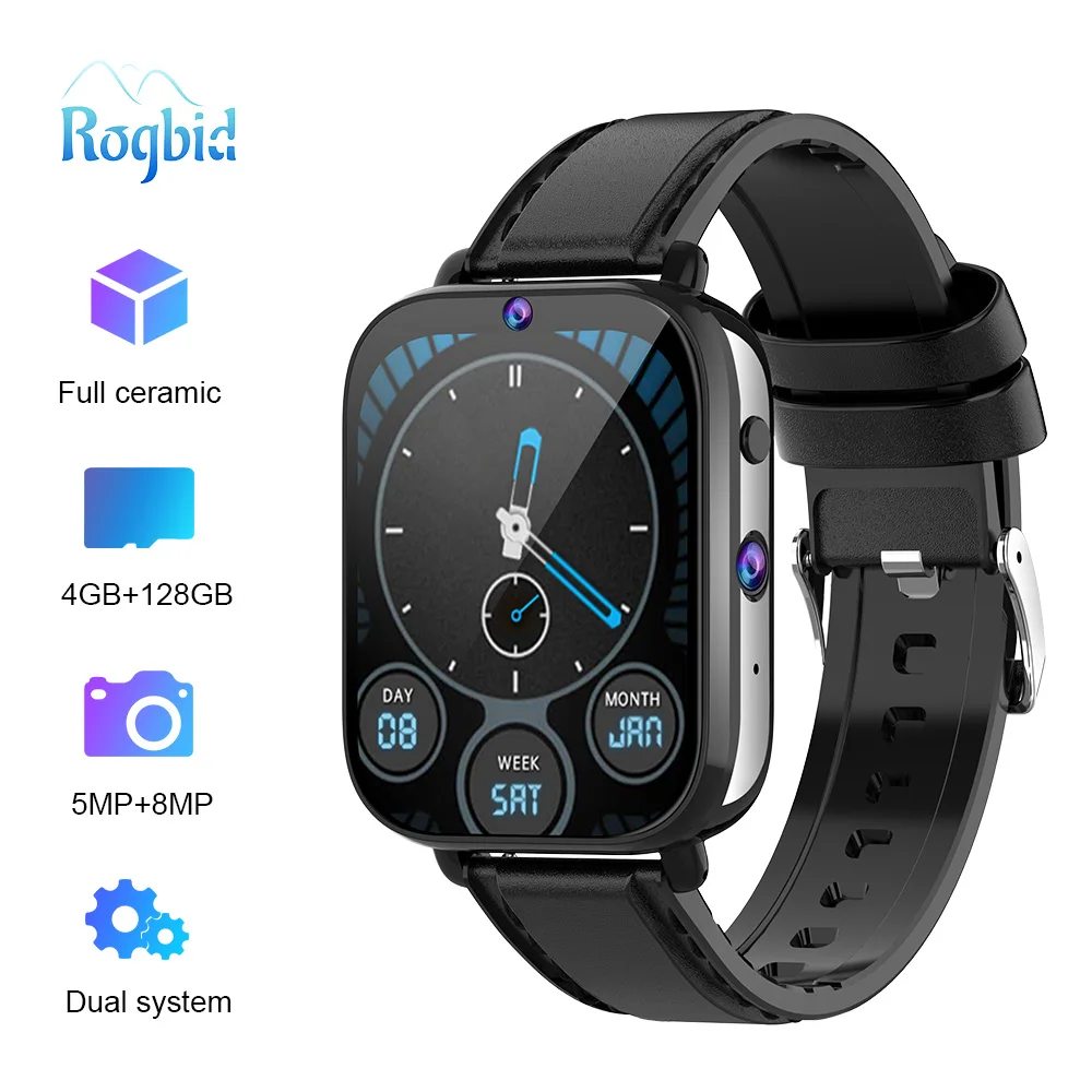 

Смарт-часы Rogbid King для мужчин и женщин, 4G, 128G, Android, водонепроницаемые, 850 мАч, камера 8 МП, GPS, Wi-Fi, 1,75 дюйма, 320*385 HD