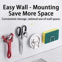Porte-éponge d'évier de cuisine porte-éponge en acier inoxydable porte-éponge de cuisine accessoires d'évier organisateur sous évier SNJ003 5