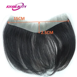 Promotion Men Toupee PU V Style Front Human Hair Wigs Indian Human Hair System Straight Hairpiece Natural Color 6inches 100%