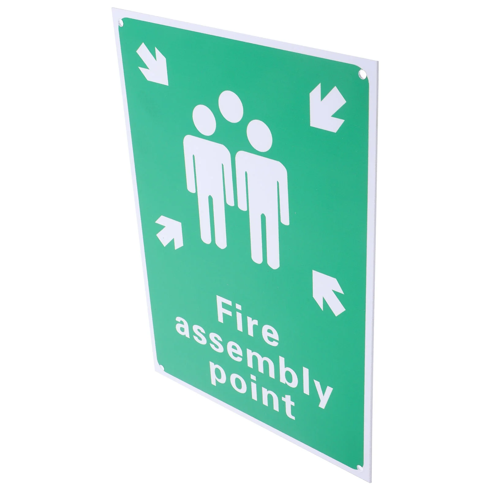 

Fire Assembly Point Sign Aluminum Emergency Sign with Symbol and Text for Park Garden