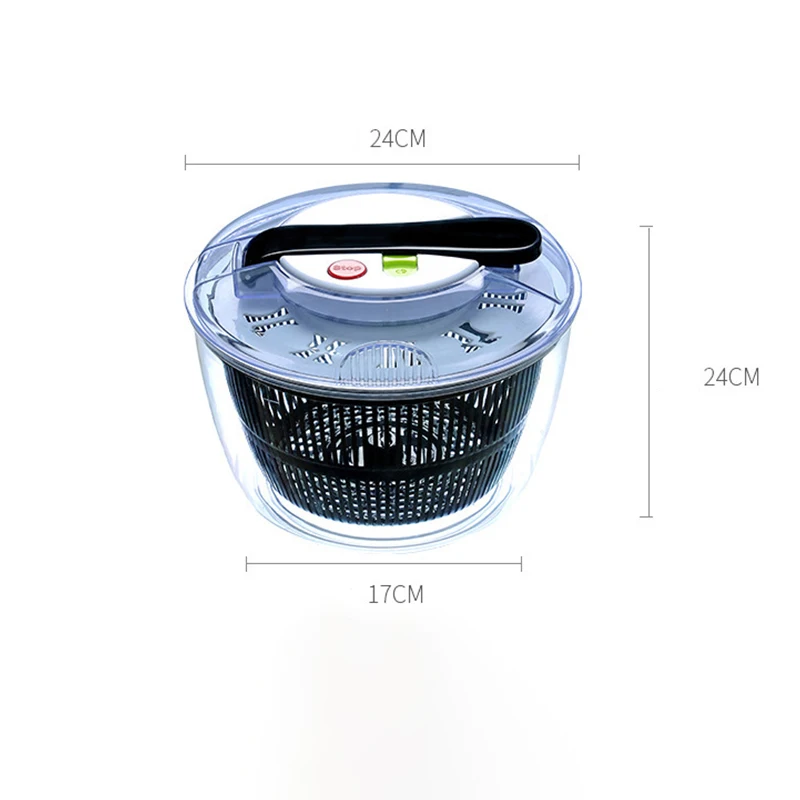 Automatic Vegetable Dehydrator Food Fruit Drying Draining Basket Strainer Basket Home Kitchen Tools 5L Large Capacity 야채 탈수기 vegetable dryer