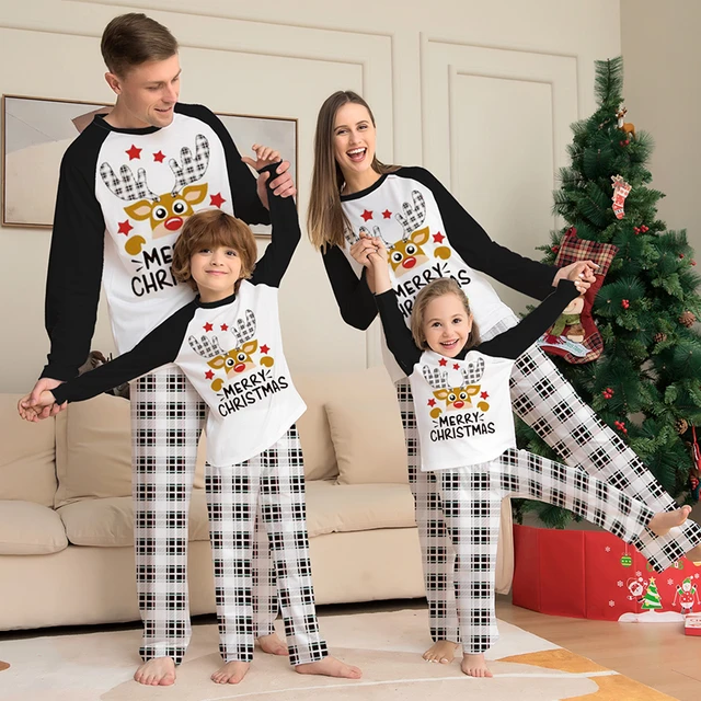 Ensemble pyjama de noël pour toute la famille, tenues assorties, pour  adultes, mère, fille, père, fils, vêtements maman et enfant, 2022 -  AliExpress