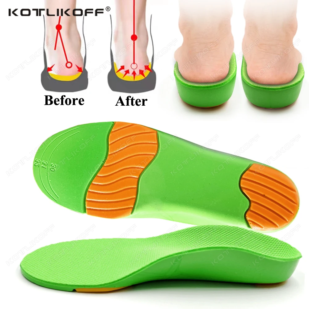 Orthopedic Arch Support Insoles For Kids Women Children Flat Foot Shoes Sole Comfortable Fit Foot Correction Valgus Varus Insole