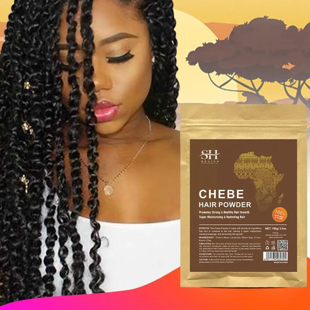 

100g Hair Chebe Powder Africa Women Traction Alopecia Get Treatment Loss Oil Rid Of Wig Hair Spray Treatment Men D9F8