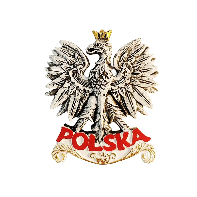 Europe Poland White Eagle 3D Stereoscopic Tourism Souvenirs Resin painting Decoration home Refrigerator magnets magnetic fridge magnets,magnetic fridge stickers,refrigerator decor