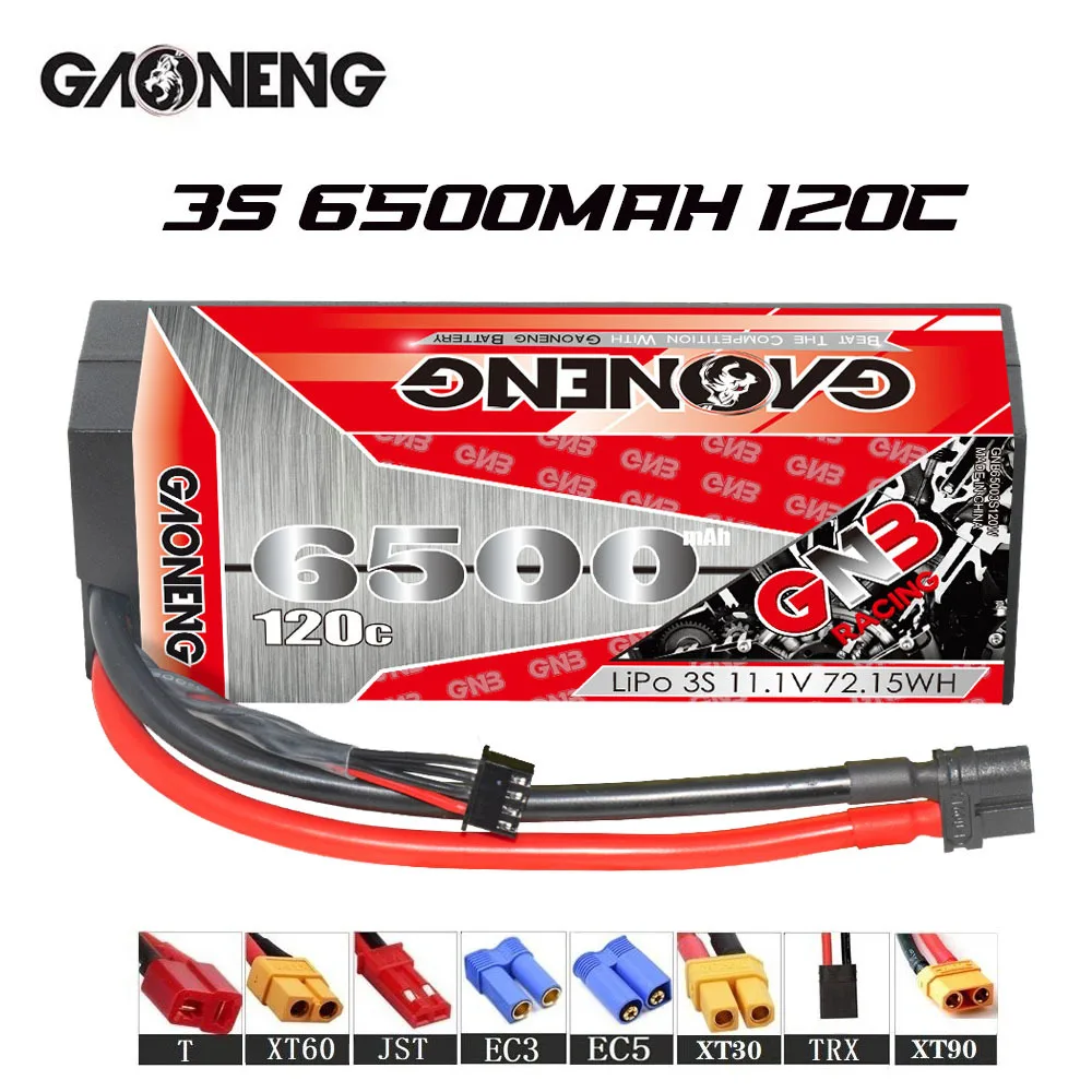 

Max 240c GNB 3s 11.1v 6500mAh For RC Cars Boats RC Helicopter Quadcopter FPV Racing Drone Spare Parts 11.1v Rechargeable Battery