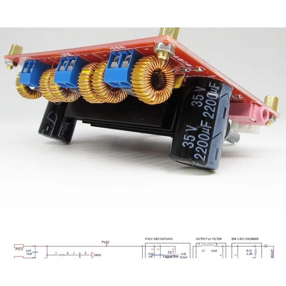 XH-M139 2.1 채널 디지털 오디오 보드 TPA3116D2 50Wx2 10*7*3cm PCB 오디오 보드용 12V-24V 광범위 전압