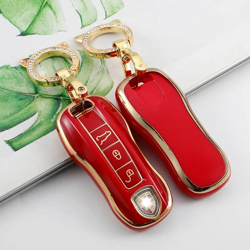 TPU 자동차 원격 키 케이스 커버 셸 포르쉐 Panamera Carman Macan Bobst Cayenne 911 970 981 991 996 92A 2017 키 가방