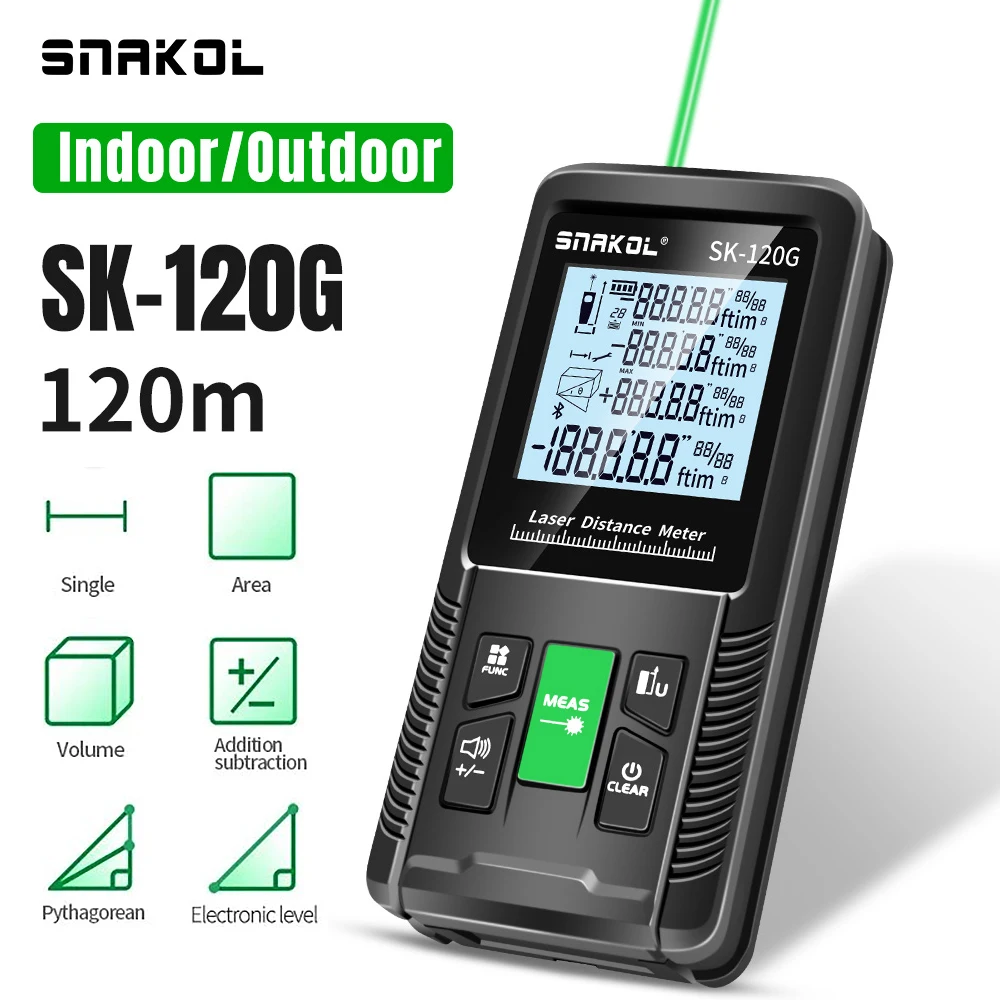 Télémètre laser Snakol rouge/vert - Haute précision multifonction pour pêche technique