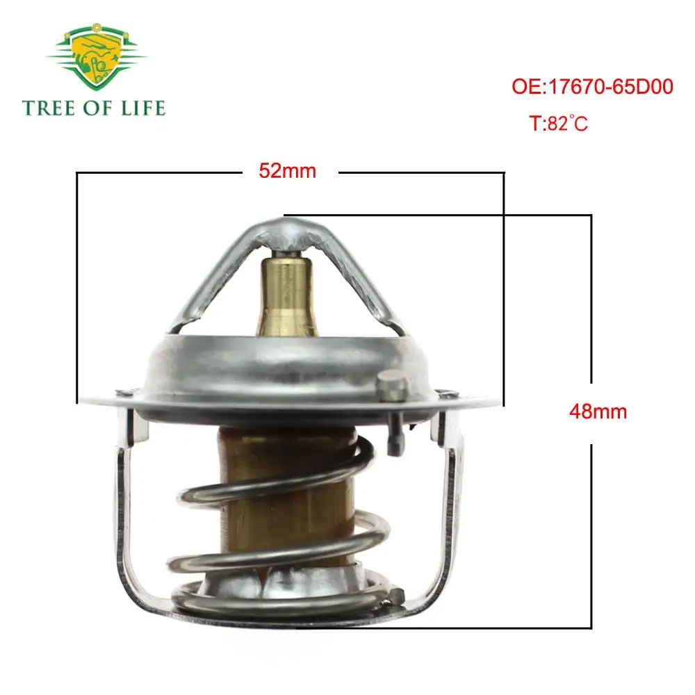 17670-65D00 For Suzuki Jimny Grand Vitara SX4 WagonR Coolant Engine Thermostat 82C 1767065D00 17670-77E00