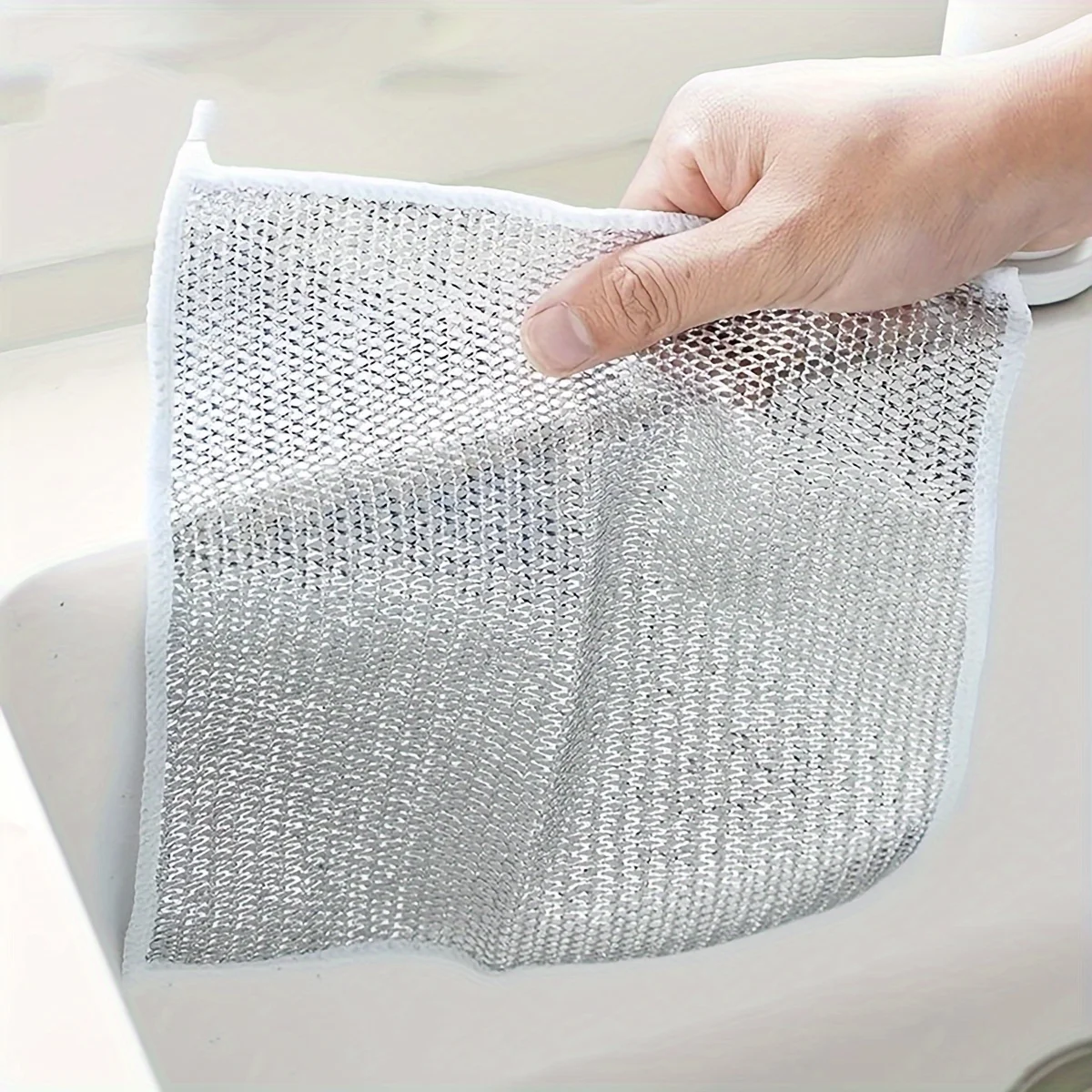 3pcs-New multifunctional scratch free metal wire dishwashing cloth, suitable for both wet and dry wiping and cleaning