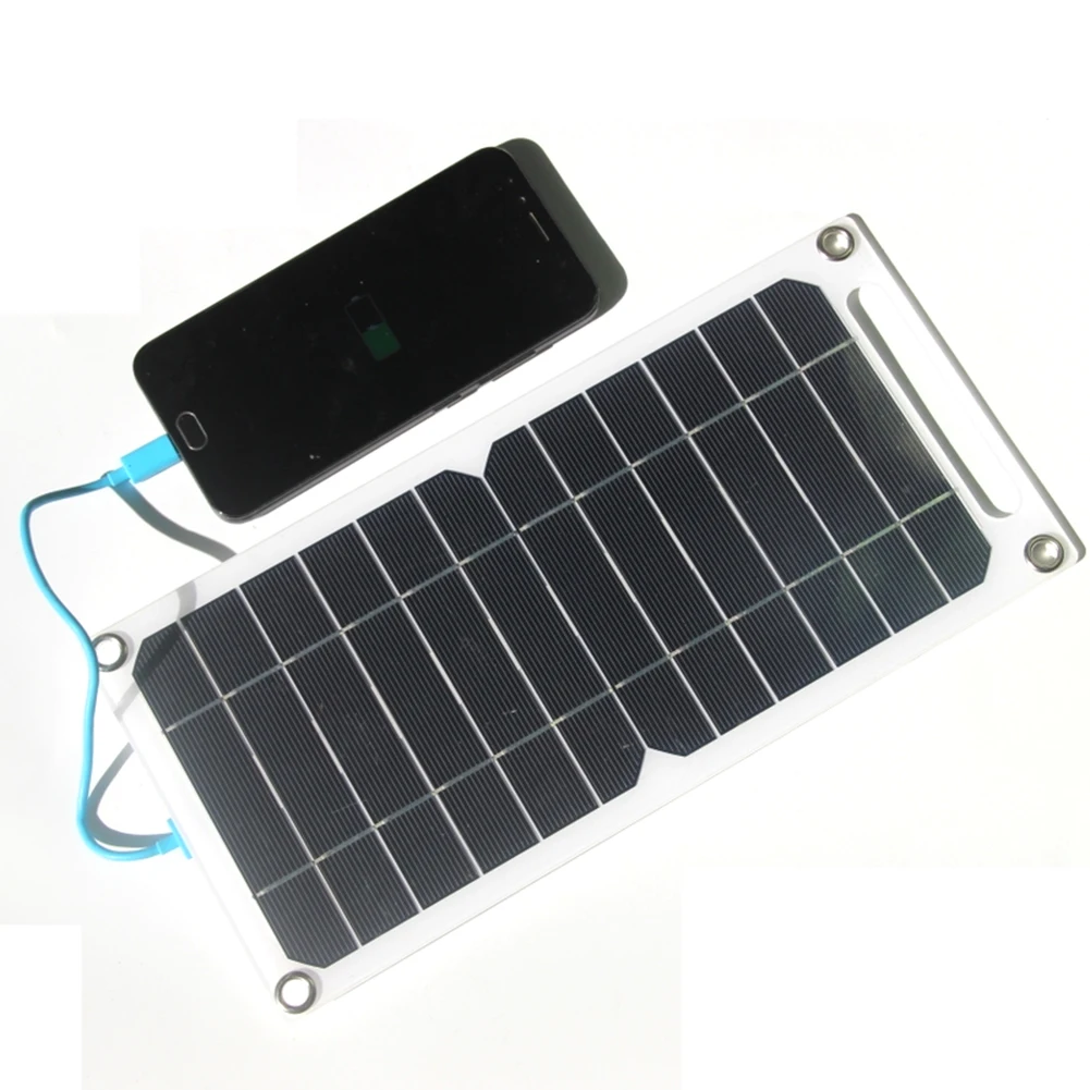 USB Solar Panel Outdoor 6W 5V Travel Solar Charger Power Bank for Mobile Phone Lights Emergency Light Accessories