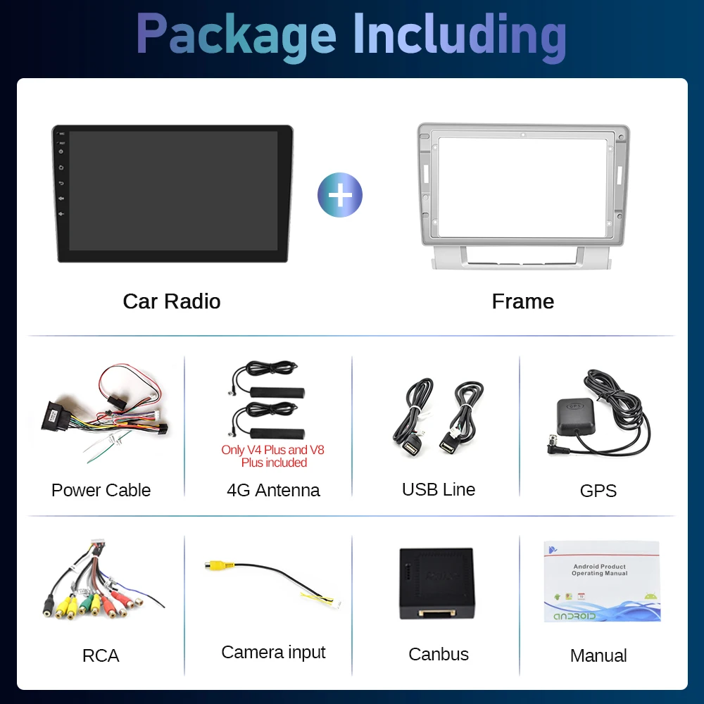 Podofo 9 "Radio de coche inalámbrico CarPlay Android Radio para Buick Excelle 2/OPEL Astra J 2009 - 2017 Multimedia GPS 4G WIFI autoradio 6