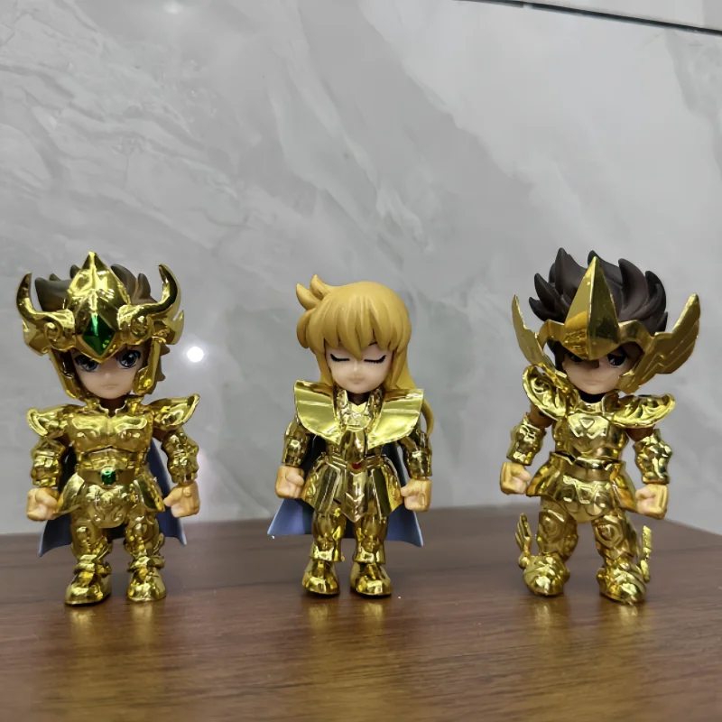 

In Stock Q Version Of Saint Seiya Cartoon Figure Leo Sagittarius Virgo Joints Are Movable Model Ornaments Christmas Toy Gift