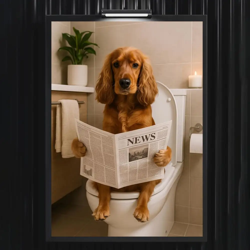 Lustiges Badezimmer-Poster mit Humorvollem Tiermotiv für Wohnzimmer, Schlafzimmer, Bar, Flur, Klebende Wandkunst, Wasserfester Ästhetischer Druck – Detail 13