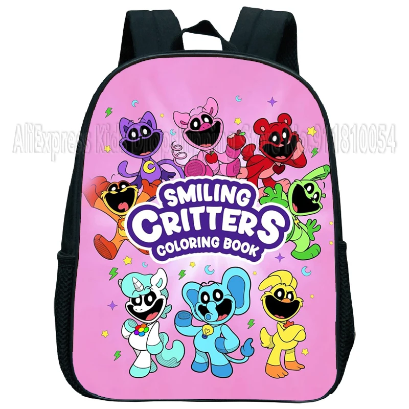 Smiling Critter Kids Kindergarten Backpack Catnap Dogday Toddler Boys Girls Cartoon Knapsack Mochila Children Mini Bagpacks 5
