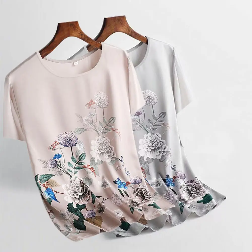

2024 Women's Printed Color Block Women's Casual T-Shirt O Neck Short Sleeve Top Oversized Women's Dress
