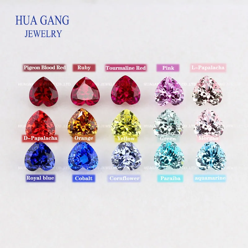 heart-shaped Cultivate gemstones Sapphire Laboratory grown