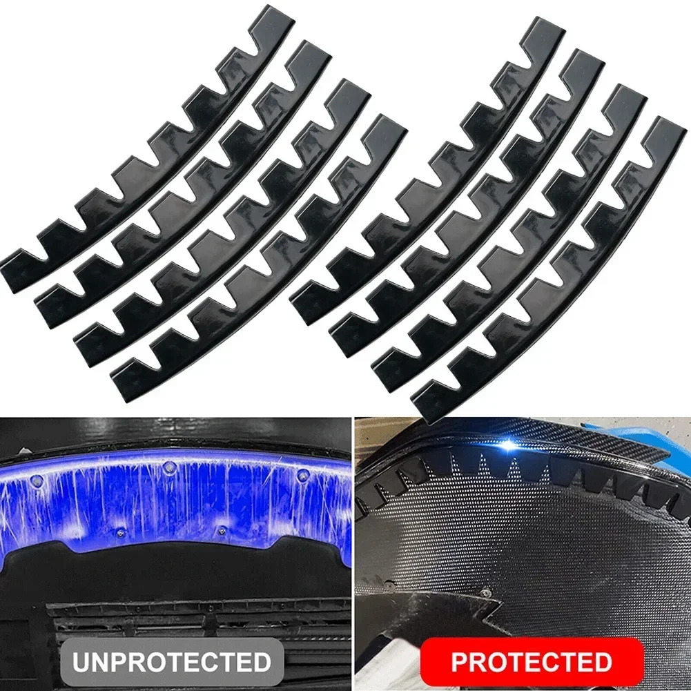 Guard Kit Bumper Scrape Car Accessories Glossy Black Rubber Scrape Skid Plate Anti-Scratch Kits Practical To Use