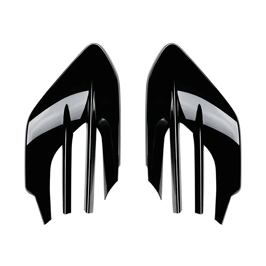 2pcs Rear Bumper Side Vent Spoiler Left Right Glossy Black Replacement