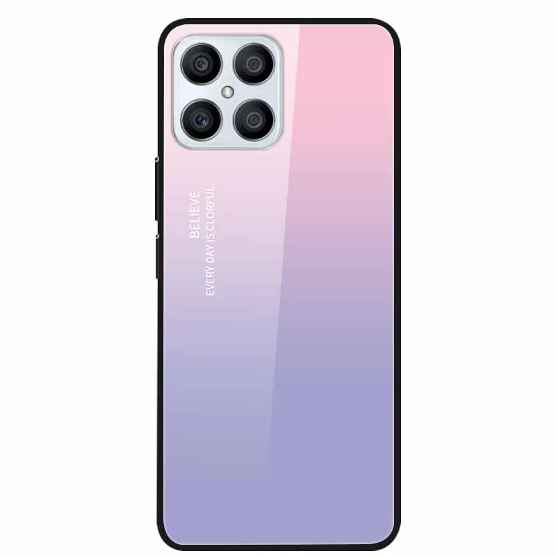 Фото Роскошный чехол для Honor X8, чехол из закаленного стекла для Honor X 8 4G, задний бампер из ТПУ для HonorX8 2022, чехол для телефона 2 3 №3