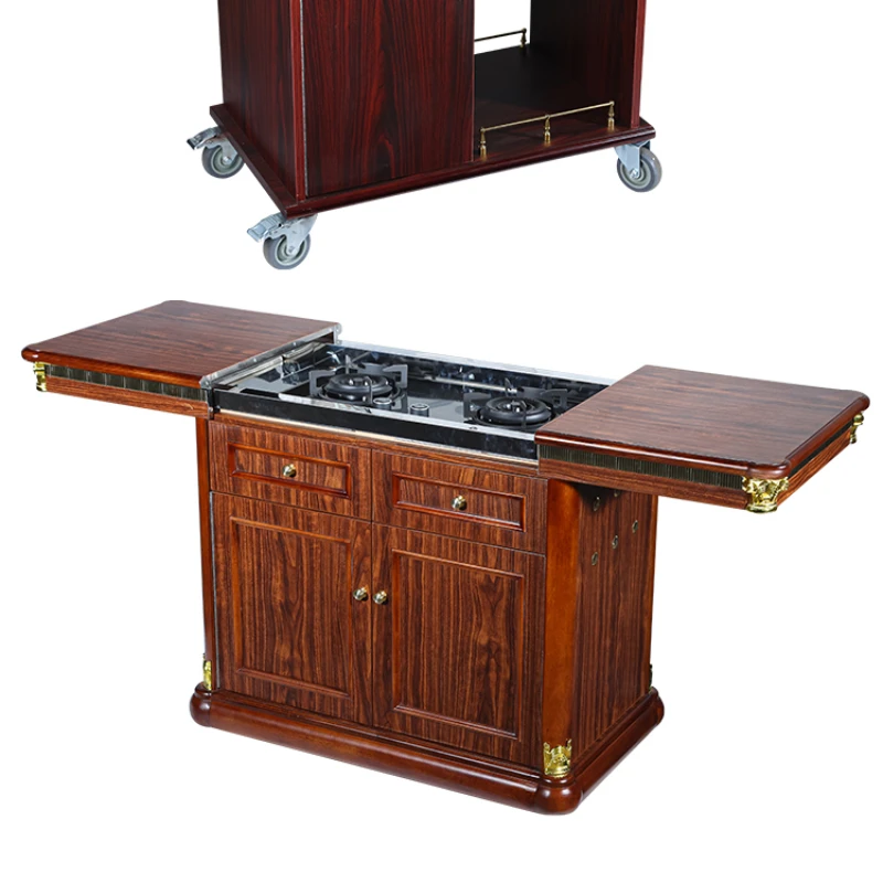 

Hotel High Single Head Mobile Abalone Cart Mobile Cooking Cart