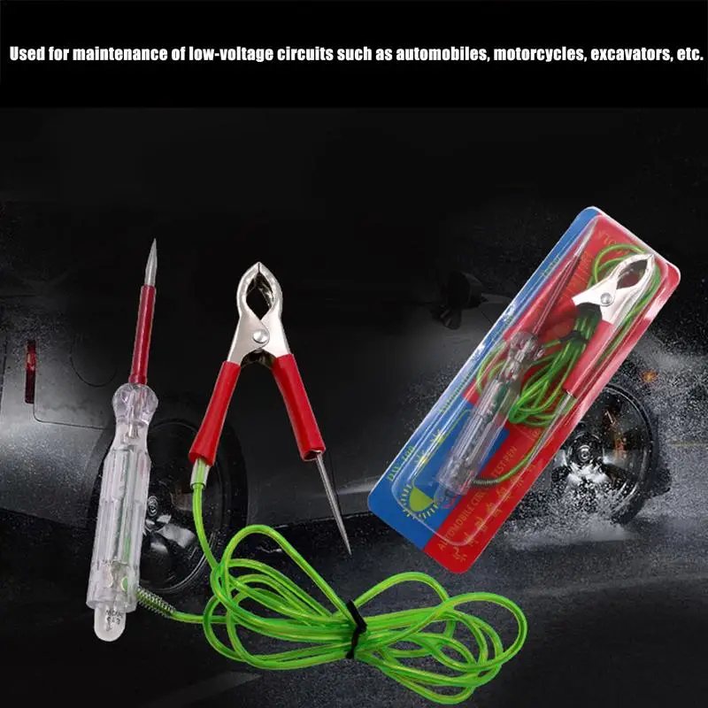 Automotive Electric Circuit Tester 6V-24V DC Automotive Circuit Tester LED Test Light Fuse Tester with Alligator Clip & Probes