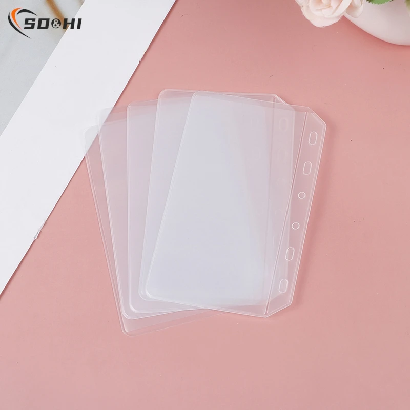 1PCS Binder Pockets A5 A6 A7 Binder Folders for Notebook Binder Transparent Document Filing Bags Notebook Binder