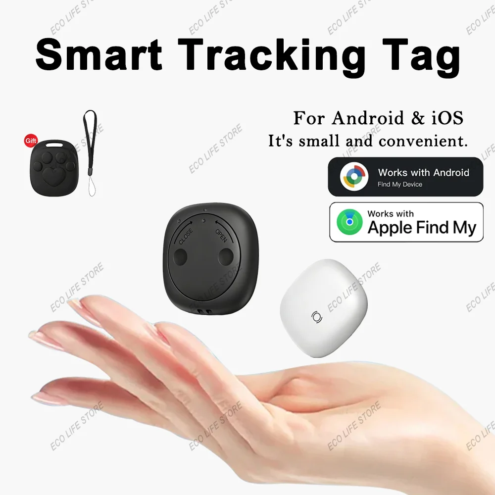 에어 트래커 듀얼 시스템 스마트 블루투스 태그 추적 로케이터 장치 분실 방지 아이템 찾기 IOS Find My 및 Google Find My와 호환