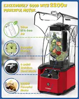 Commercial Quiet Blender, 2200 Watt Professional  Blender with 80oz Pitcher, Built-in Pulse & 15- 2