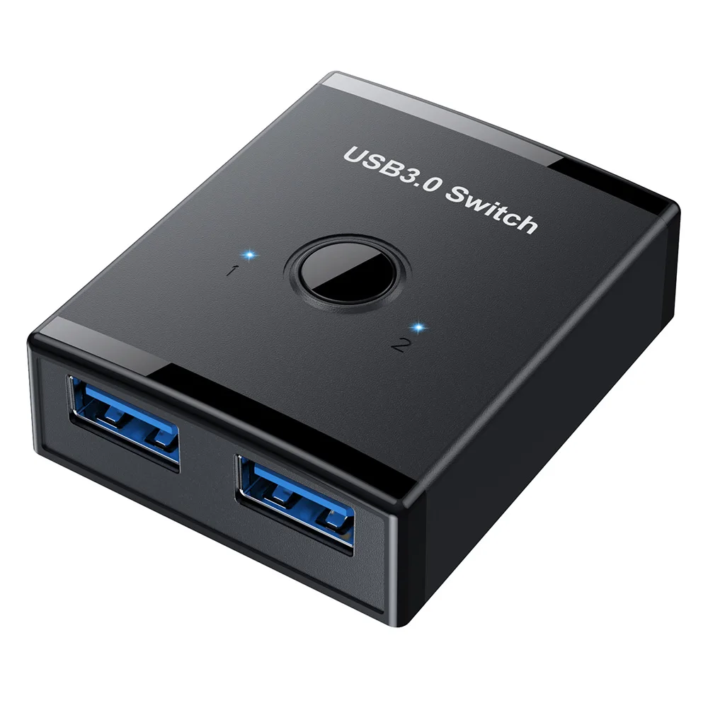 Switch Kvm Hub Usb 3.0 Selettore Switcher Computer Laptop Condivisione 2 Dispositivi Per Stampante Mouse Tastiera Pc Nessun Driver Richiesto