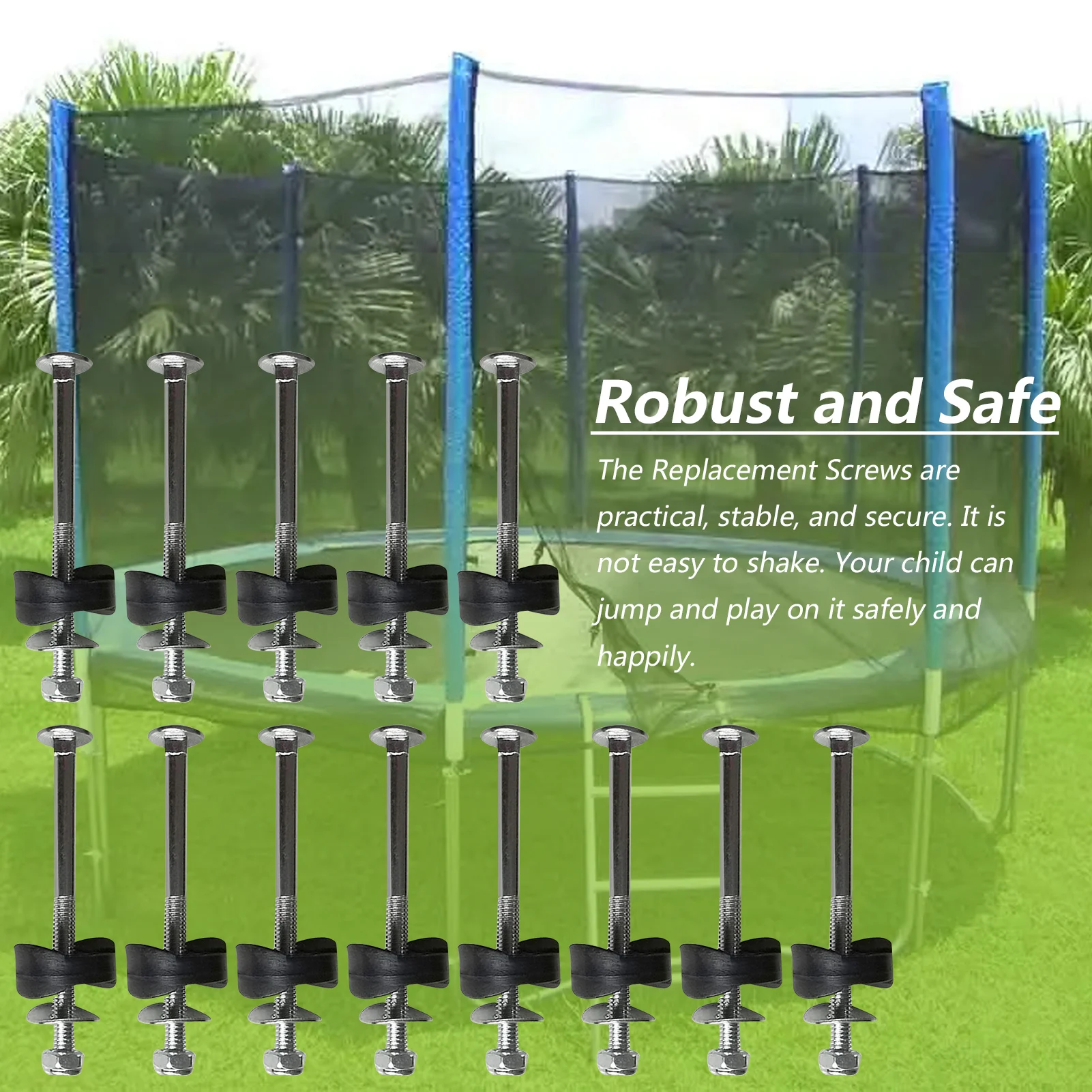 TrampolineBoltKit310pcsZincPlatedSteelTrampolineBoltFixturesTrampolineReplacement