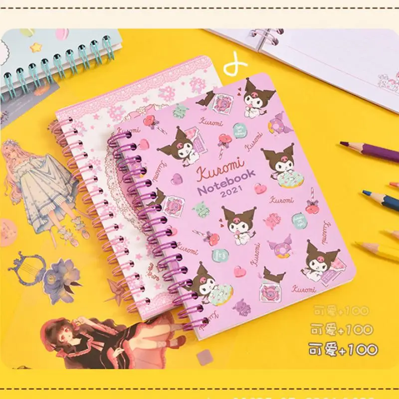 

Sanrio A6 Notepad Anime Hello Kitty Melody Kuromi Kids Portable Handbook Notebook Diary Notepad School Stationery Supplies Gifts
