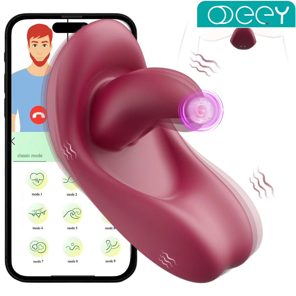 App-Fernbedienung, Zungenvibrator, tragbar, G-Punkt-Schmetterlingsvibratoren, 10 Modi, Klitoris-Massagegerät, Paare, Sexspielzeug für Frauen 1