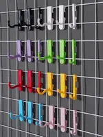 10PCS/pack of barbed wire grid household receive hooks shelves iron plastic display hooks 1