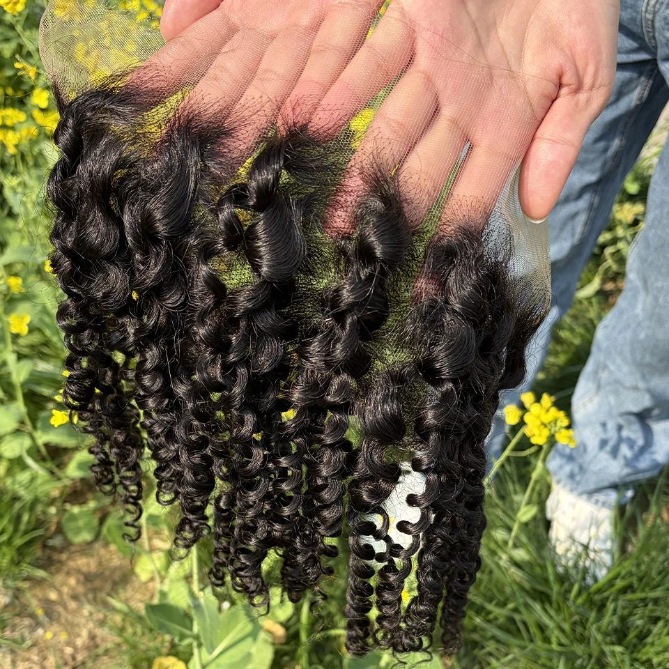 Phashion Real HD Full Long 13x6 13X4 Lace Frontal Only Burmese Curly Curl Wave Pre Plucked Swiss Closure Human Hair For Women