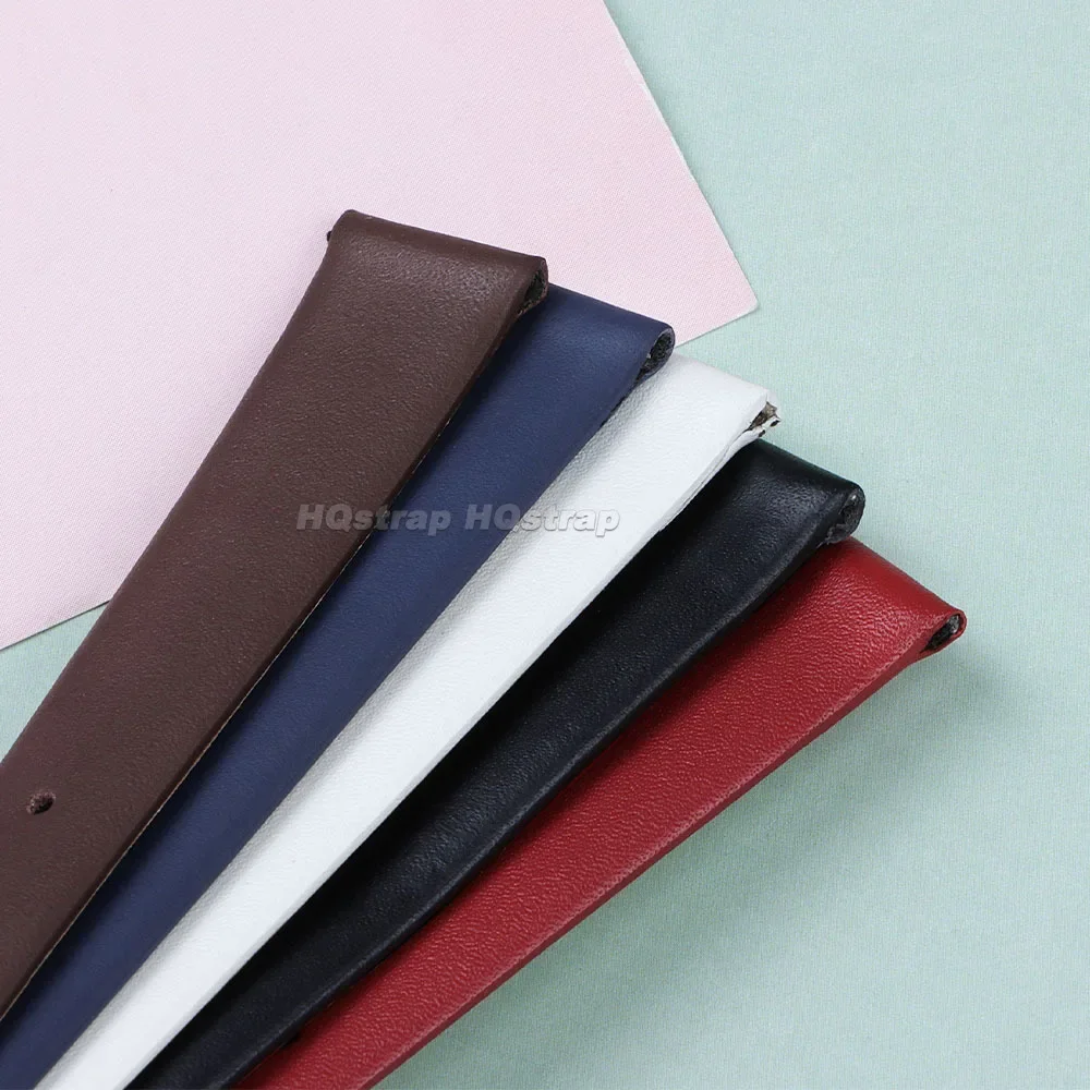 Luxurious Ultra-Thin Soft Leather Watch Strap with Pin Buckle - Sporty and Elegant Unisex Design
