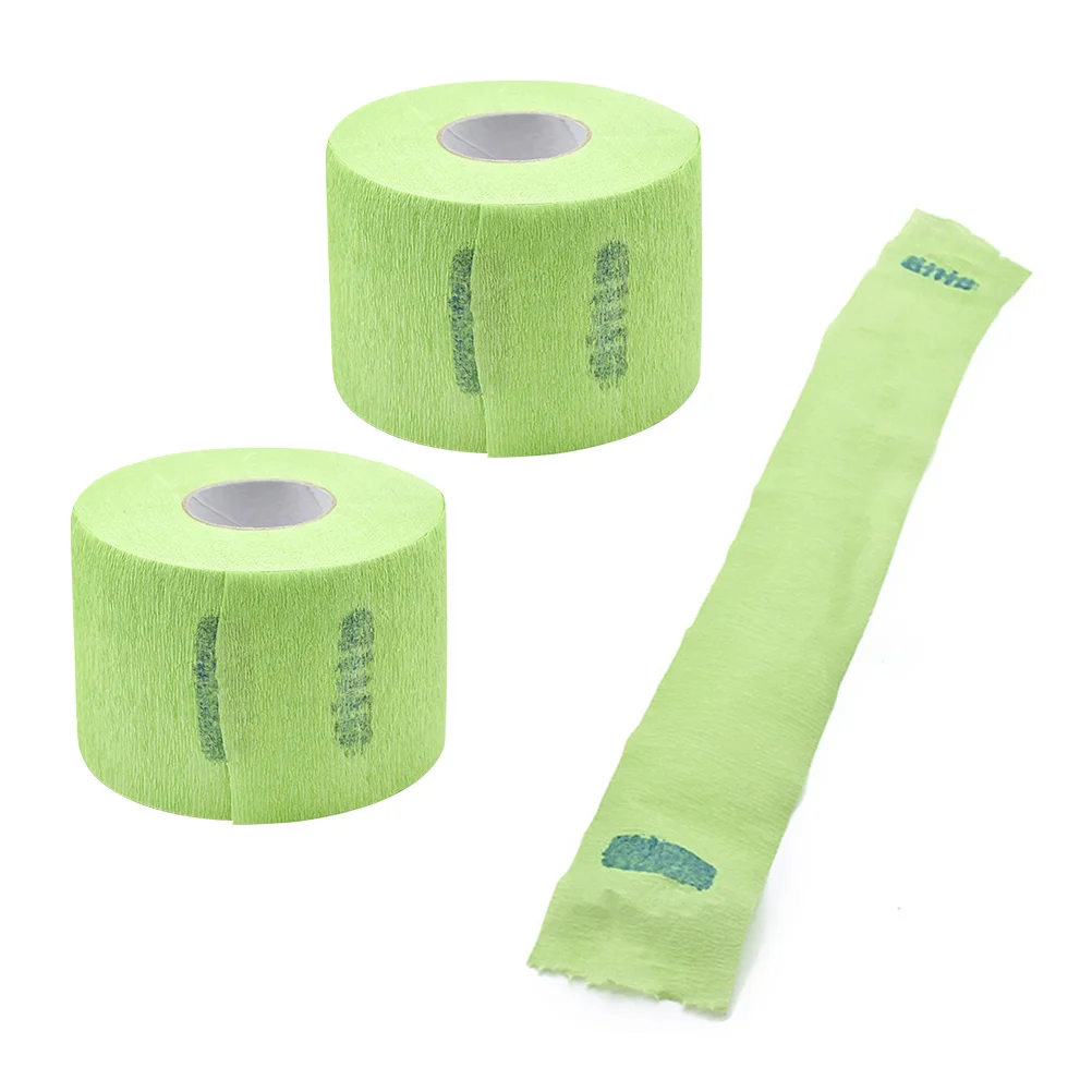 미용실용 일회용 목 보호대 종이, 헤어 클리핑 목 종이, 신축성 이발 칼라, 5 롤