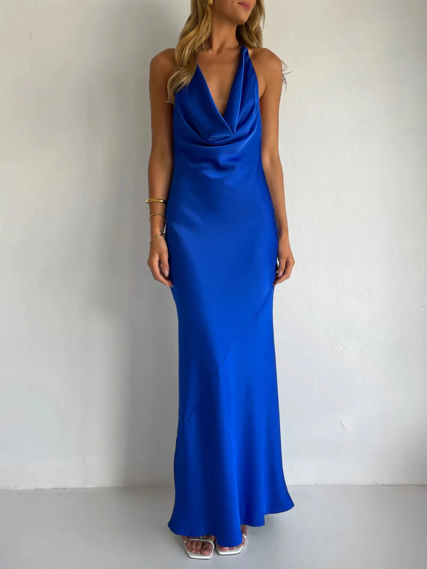 فستان حفلات ميدي بوليستر