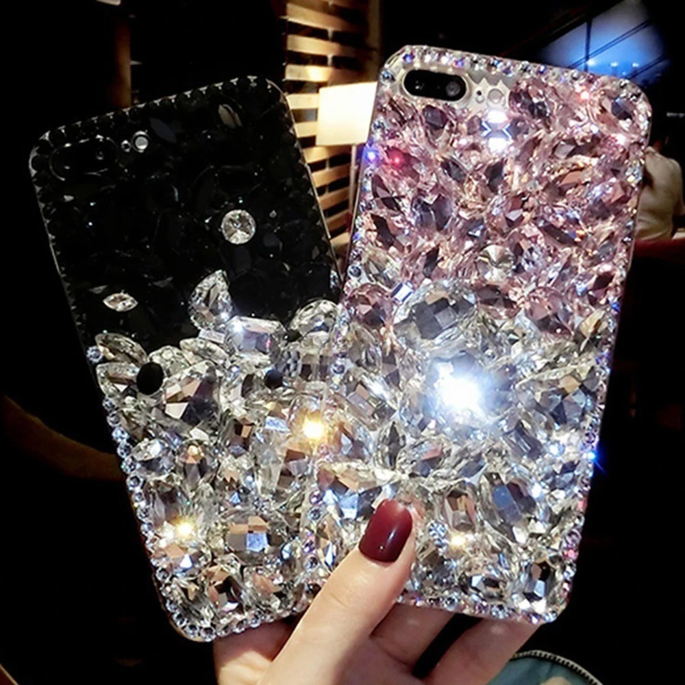Luxury Bling Diamond Rhinestone Case for Xiaomi Redmi Note 12 Pro Note 11 Pro Plus Note 10 Pro for Redmi Note 11 4G 12 10 9 8 7