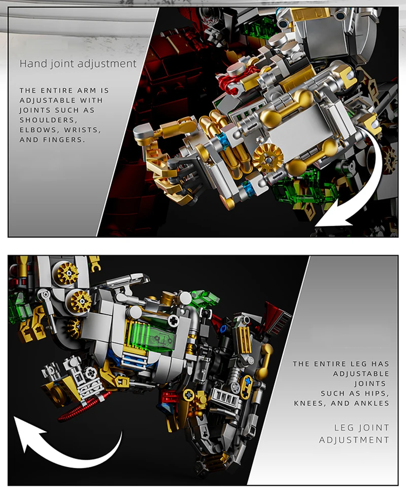 2776개 아이언 히어로즈 블록 로봇 액션 피규어 조립 세트 버스터 메크 DIY 브릭 장난감 (남아, 성인, 어린이 선물, 방 장식)