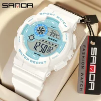 SANDA G style Fashion Women's Sport Watches Alarm Clock Waterproof LED Digital Women Wristwatches Electronics Watch For Girl